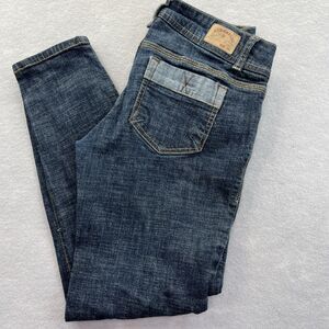 Hydraulic Audrey 10 Cigarette Pant Jeans Juniors 9/10 Blue Denim Cropped 9